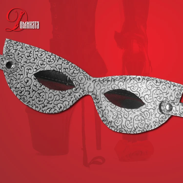Маска на глаза "Серебрянный сон" D21 ​Маска на глаза из искусственной кожи"Brode silver. ​Прошитая, с подкладом из натуральной подкладочной кожи. 
