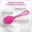 Набор вагинальных шариков с вибрацией из 4-х штук YAI66W-022A pink - Набор вагинальных шариков с вибрацией из 4-х штук YAI66W-022A pink