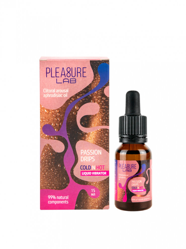 Жидкий Вибратор с Афродизиаком Pleasure Lab Passion Drips Cold n Hot 1190-02lab ​Жидкий вибратор Cold n Hot имеет уникальную формулу, которая, воздействуя на рецепторы кожи, вызывает приятное покалывание и легкую пульсацию. Чередование ощущений тепла и легкого охлаждения усиливает чувствительность и делает каждый момент более захватывающим и чувственным. 