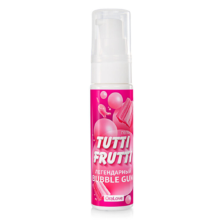 Оральный гель TUTTI-FRUTTI BUBBLE GUM 30 г  арт. LB-30021 ​Tutti Frutti bubble gum - эротическая феерия чувственности и страсти! Он внесёт яркость и разнообразие в сексуальную жизнь, подарит незабываемые ощущения и сильный оргазм. Сладкий вкус и умопомрачительный аромат геля добавят пикантности любовной игре!