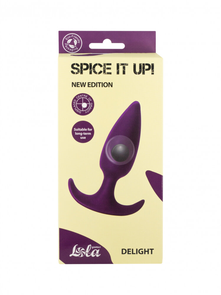 ПРОБКА СО СМЕЩЕННЫМ ЦЕНТРОМ ТЯЖЕСТИ SPICE IT UP DELIGHT ULTRAVIOLET 8010-04LOLA ​Анальный стимулятор со смещенным центром тяжести имеет внутри шарик в пластиковом футляре, который обеспечивает акустическую вибрацию при ударе шарика о стенку пробки во время использования. Стимулятор изготовлен из гипоаллергенного силикона, он не только прослужит долго, но и обеспечит высокий уровень гигиены. 