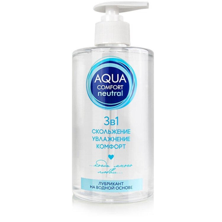 Лубрикант на водной основе AQUA COMFORT  440 г арт. LB-36003 ​Лубрикант на водной основе AQUA COMFORT NEUTRAL дарит нежное длительное скольжение и восхитительное чувство комфорта во время интимной близости. Благодаря особой формуле обеспечивает интенсивное увлажнение половых органов и восполняет недостаток естественной женской смазки.